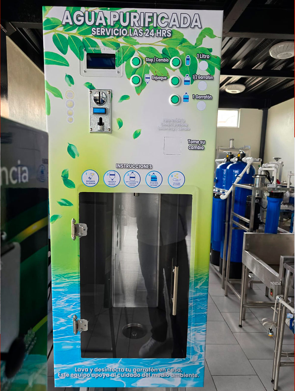Ventana purificadora despachadora de agua